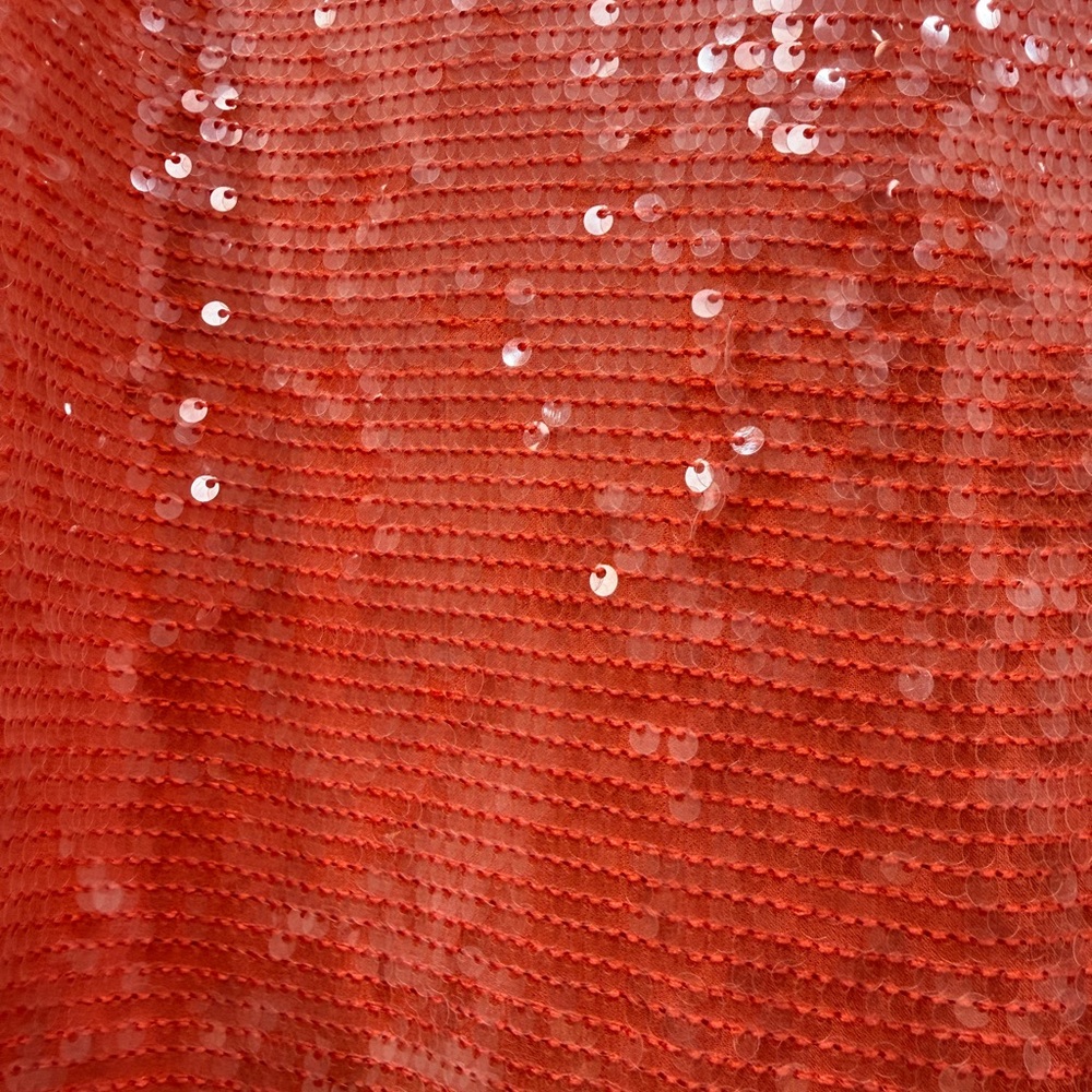 Lapointe Sequin Sleeveless Coral Top - Picture 2 of 7